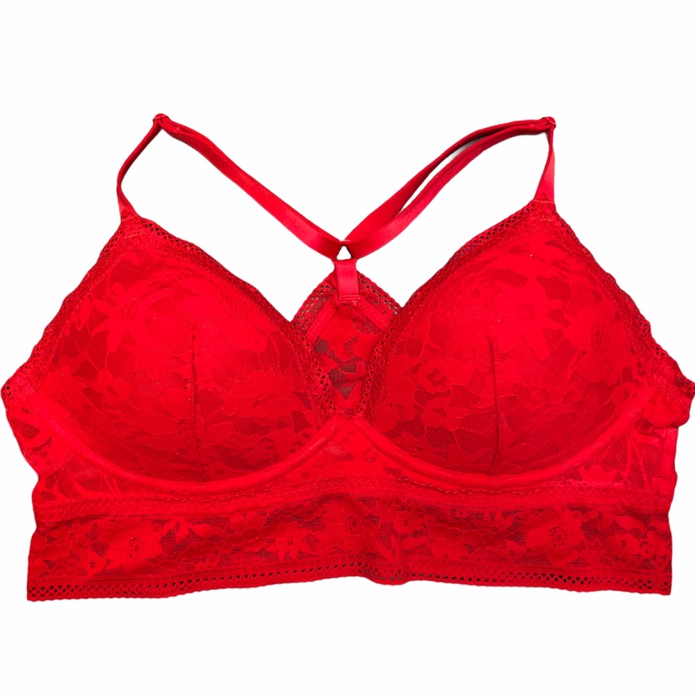 Victoria's Secret Bralette. Halter back. Red. L